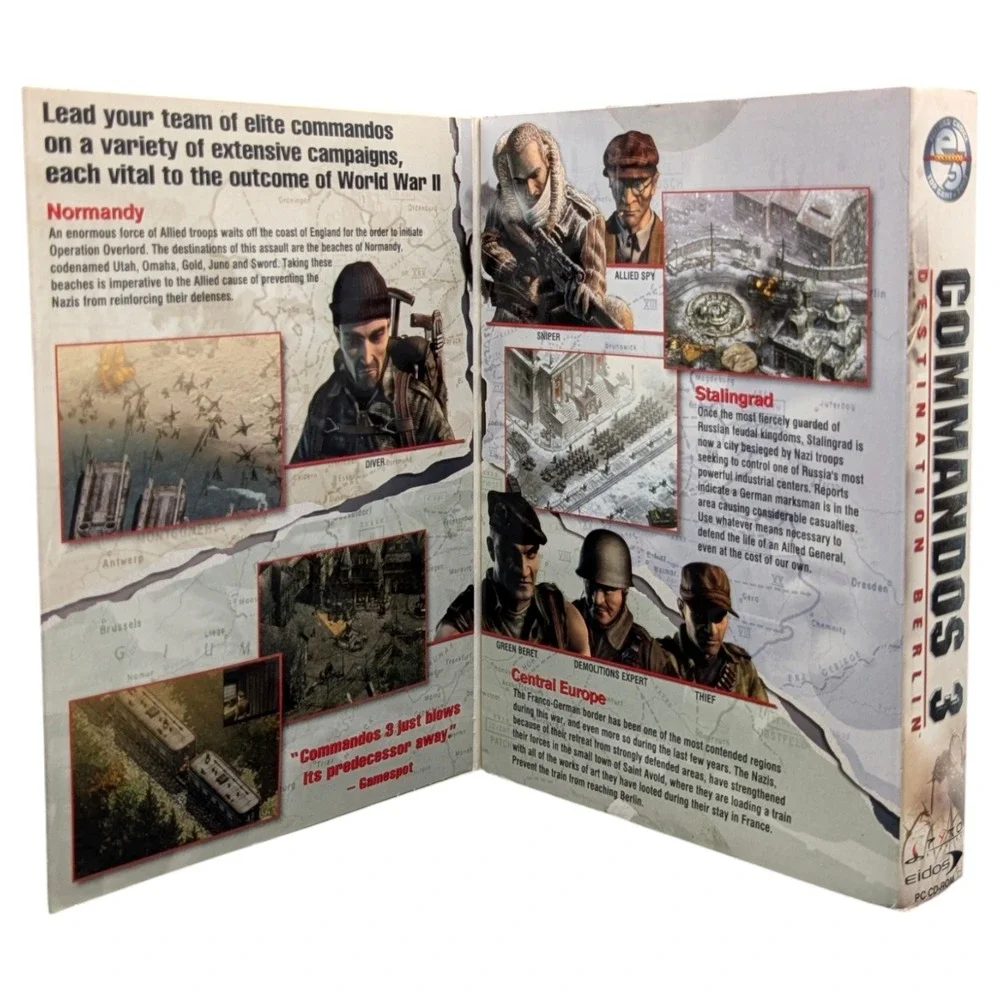 Commandos 3 Destination Berlin & Sniper Art of‎ Victory PC Games - Complete